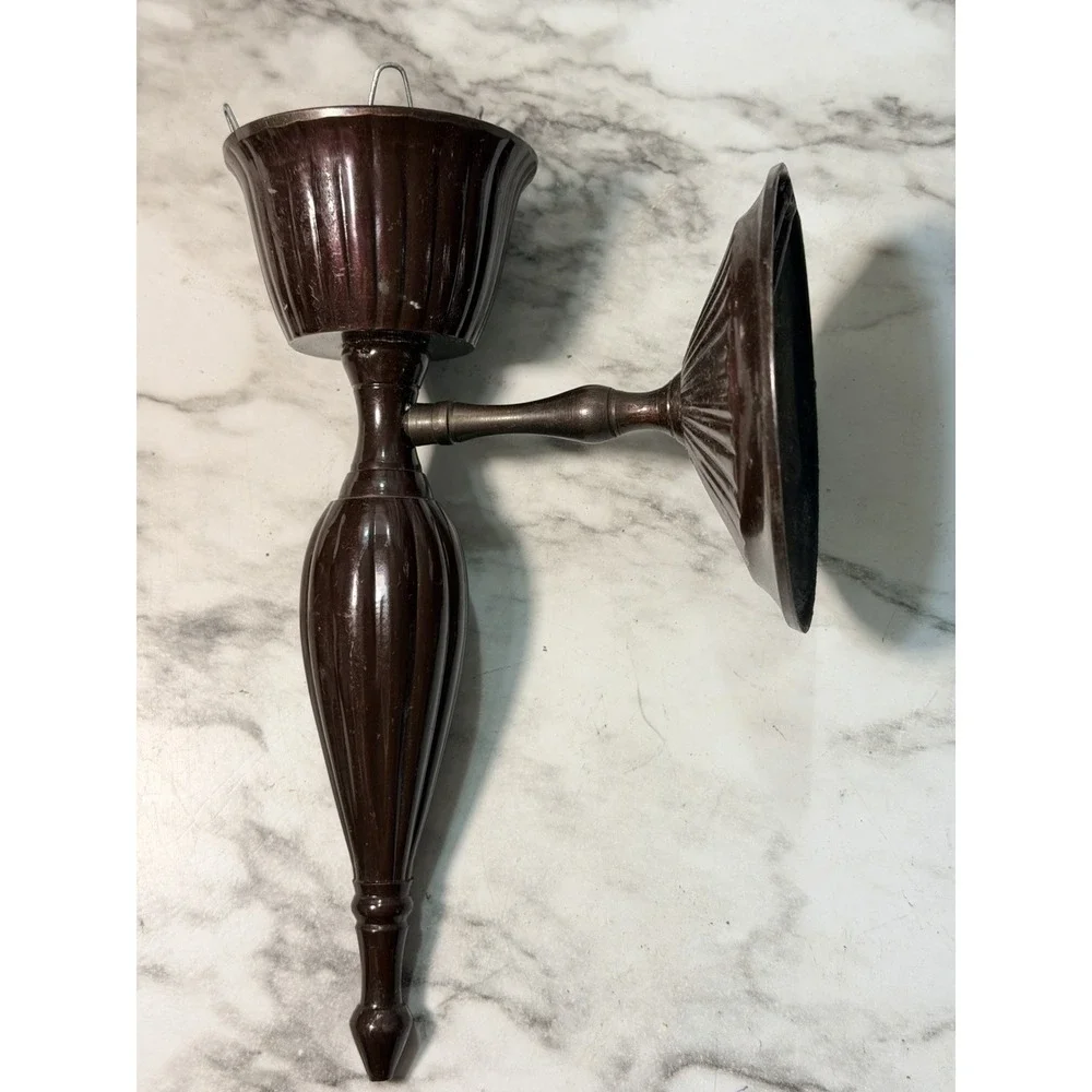 Candle Wall Sconce Mohogany Color‎ 7